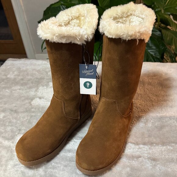 Universal Thread - Charleigh Brown Suede Leather Boots - Picture 4 of 5